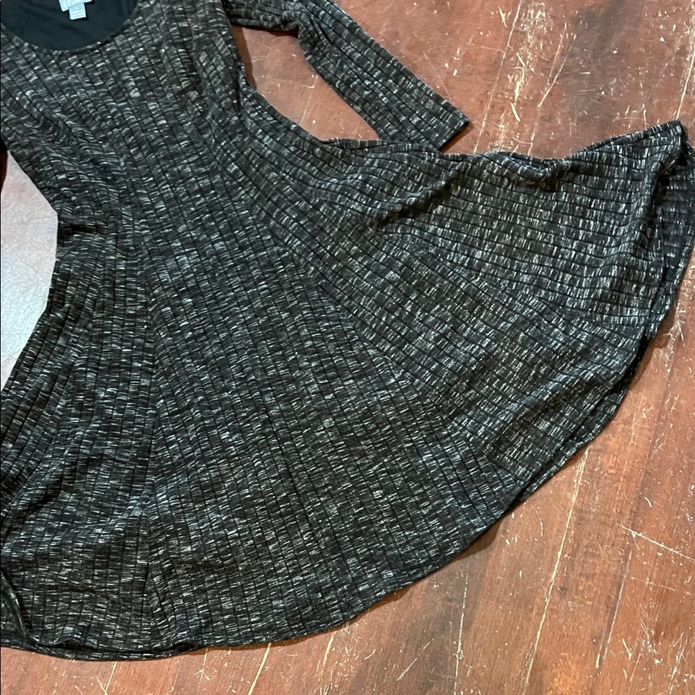 🌻3/$15🌻 Rabbit Rabbit Rabbit Black and Gray Textured Long Sleeve Dress - Picture 5 of 12